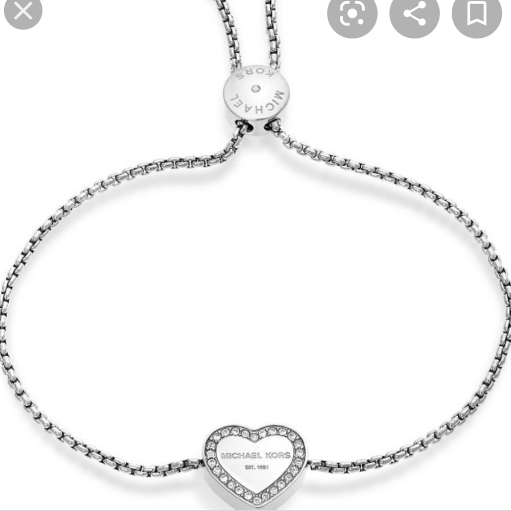 NWT MK Silver Heart Bracelet